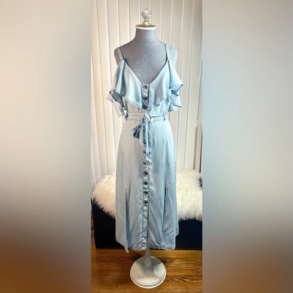 BB Dakota by Steve MaddenCaite Chambray Cold Shoulder Dress